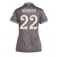 Camiseta Real Madrid Antonio Rudiger #22 Tercera Equipación para mujer 2024-25 manga corta